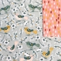 Preview: Baumwolle | SWEET BIRDS brushed | Hellgrau
